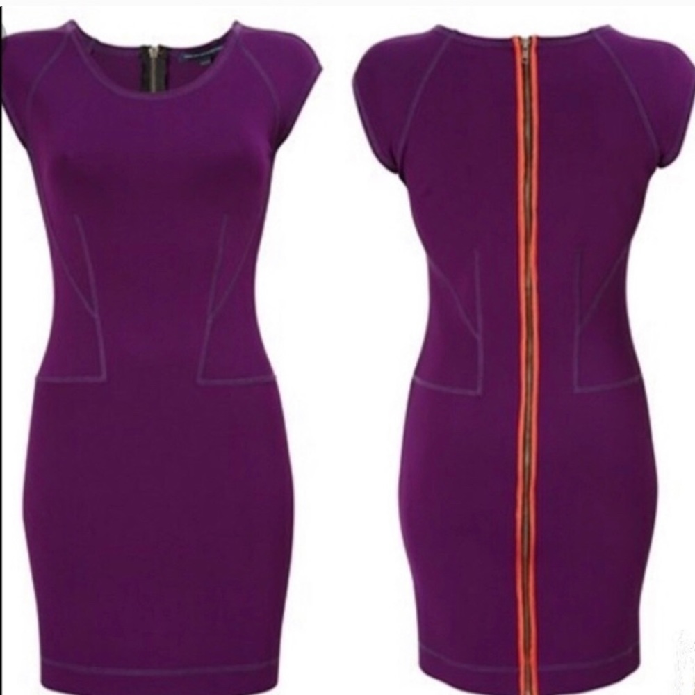 French Connection Purple Bodycon Dress